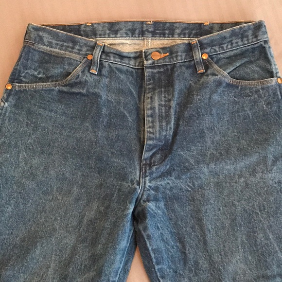 Vintage Wrangler Denim Blue Jeans 36x30 - Picture 3 of 4